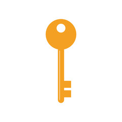Key icon isolate on transparent background.