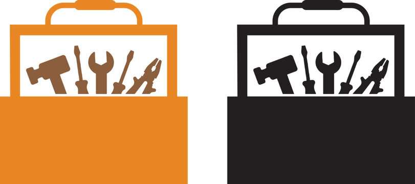 Toolbox Open with Tools Inside icon