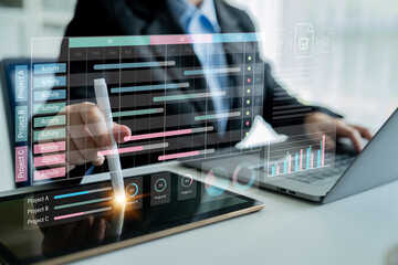 Comprehensive project management dashboard integrates scheduling, progress tracking, and performance analytics to improve workflow efficiency and enhance team collaboration. Parse