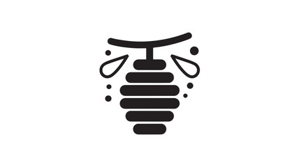 Minimalist beehive icon simple flat vector design element isolated on white background for web and mobile apps
