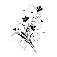 black lotus flower isolated on white background

