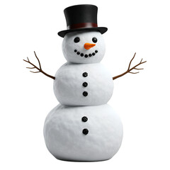 snowman isolated on white background