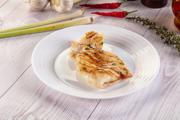 Fresh grilled calamari with herbs