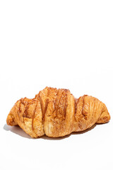 Croissant Close-Up on White Background