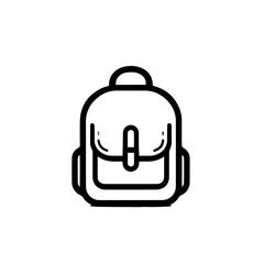 School Bag Vector Illustration, Trendy Student Backpack Design