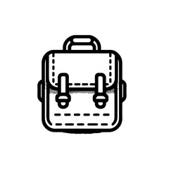 School Bag Vector Illustration, Modern Student Backpack Design