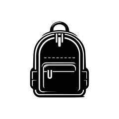 School Bag Vector Illustration, Modern Student Backpack Design