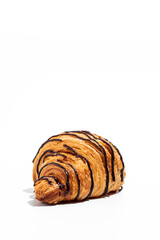 Croissant Close-Up on White Background