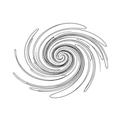 Abstract Spiral Swirl Minimalist Line Art Design