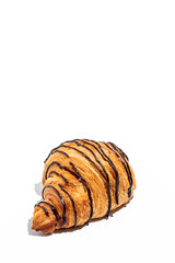 Croissant Close-Up on White Background