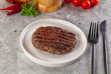 Hot Grilled beef burger cutlet