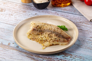 Steamed dietary tilapia fish fillet