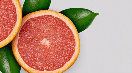Fresh fruit display health benefits and taste of glossy grapefruit nature background close-up view