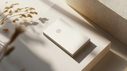 Clean white business card with sharp edges