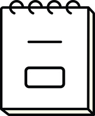 a spiral bound notepad with blank lines