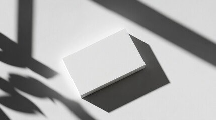 Clean white business card with sharp edges