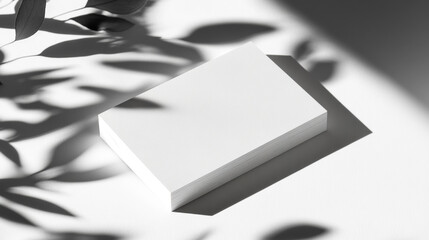 Clean white business card with sharp edges