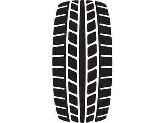 Tire track vector illustration black tread pattern design isolated on white background