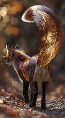 Obraz premium Majestic Red Fox with Lush Fur and Vibrant Autumn Colors