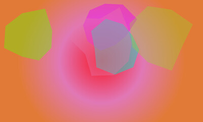 Abstract geometric shapes with soft gradient background