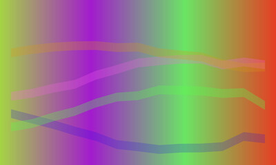 Abstract gradient background with wavy lines and geometric shapes