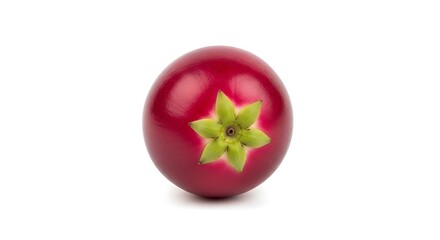 Ripe Red Mangosteen Fruit Isolated on White Background.