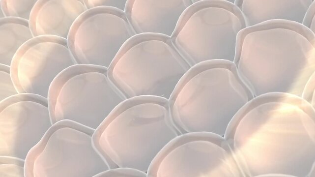 Drops of serum or vitamins restore the skin's inner layer, used as a background for 3D skin care products.
