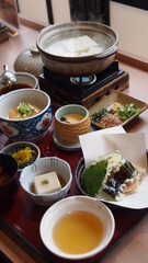 japanese set lunch, kyoto, Japan