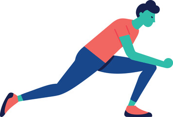 Man stretching hamstrings after a running workout illustration