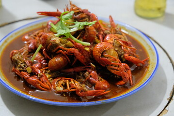 thai food shrimp  Crayfish  Crawfish Procambarus clarkii