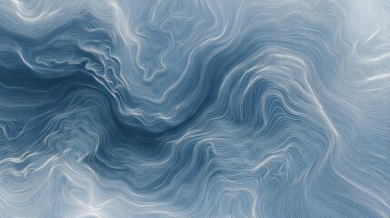 Obraz premium Abstract digital art piece with a blue and white color scheme.