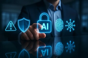 Secure data with AI technology for modern cybersecurity and digital fingerprint access