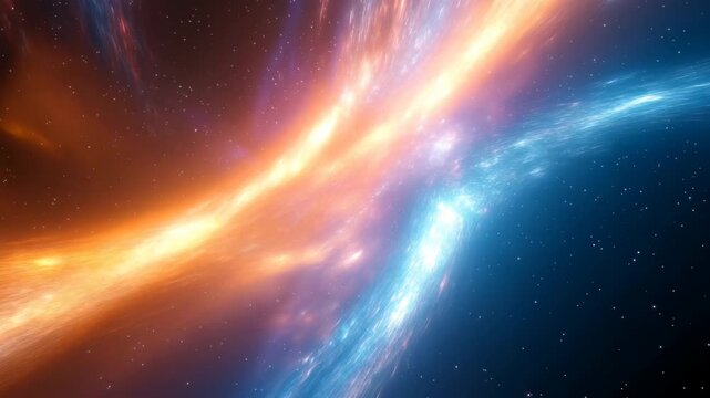 A stunning cosmic explosion showcases vibrant colors and intricate patterns set against the vastness of space, inviting viewers into a mesmerizing celestial spectacle.