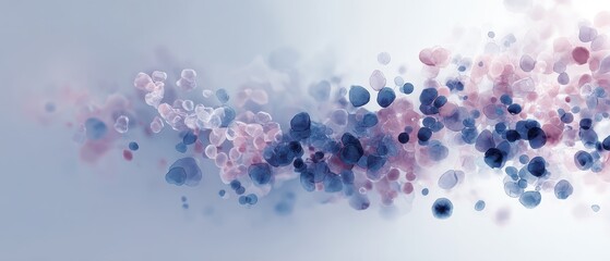 Soft Abstract Background with Colorful Bubbles and Smooth Light Diffusion Patterns