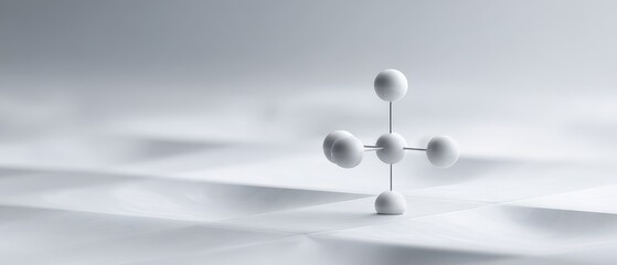 Abstract Representation of Molecular Structure on a Smooth White Surface with Soft Lighting