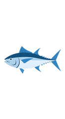 Obraz premium Swimming Fish Illustration on White Background