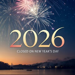 2026 New Year's Fireworks Notice: Closed New Years Day