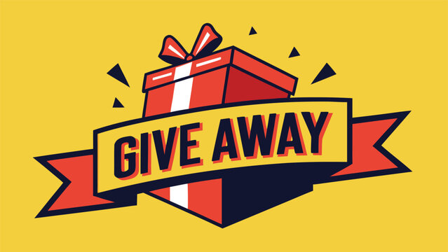 Eye-catching vector graphic for a giveaway entry, showcasing vibrant colors and text inviting participation to win..eps