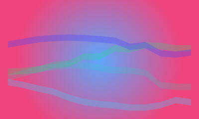 Abstract gradient waves with pink and blue hues