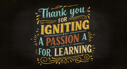 Express gratitude to teachers with this motivational thank you for inspiring learning