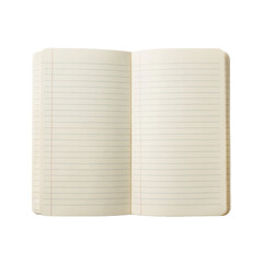 open blank notebook isolate