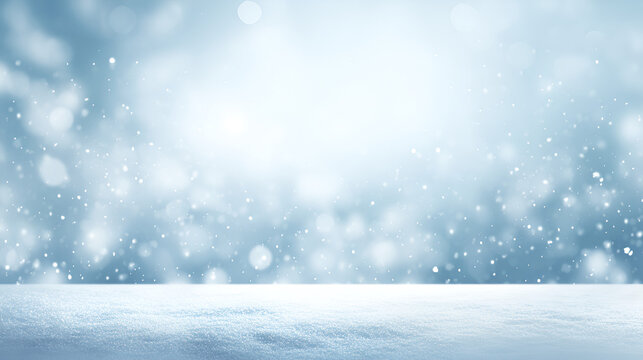 winter christmas background with snowflakes