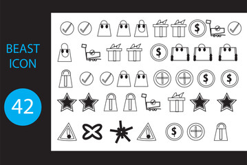 set of icons for web