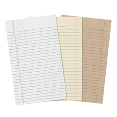 blank notebook page isolated