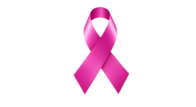 Pink Ribbon Symbol for Breast Cancer Awareness support