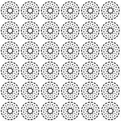 black and white seamless pattern with flowers background illustration