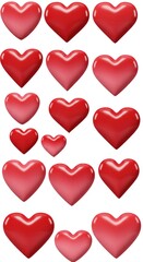 Red Hearts Pattern for Valentines Day and Love Theme.