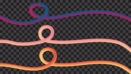 Abstract 3D Gradient Wavy Lines Background for Data Stream and Technology