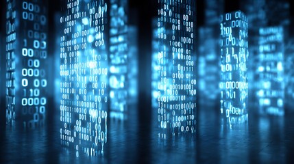 Big Data, Blockchain technology concept. 3d Blockchain Cubes. 3d illustration