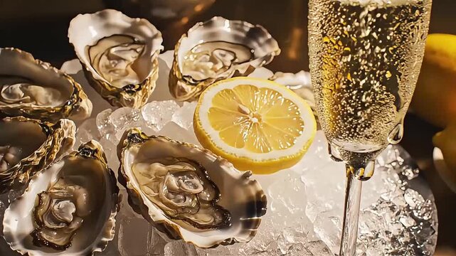 Fresh Oysters and Champagne A Luxurious Culinary Experience.